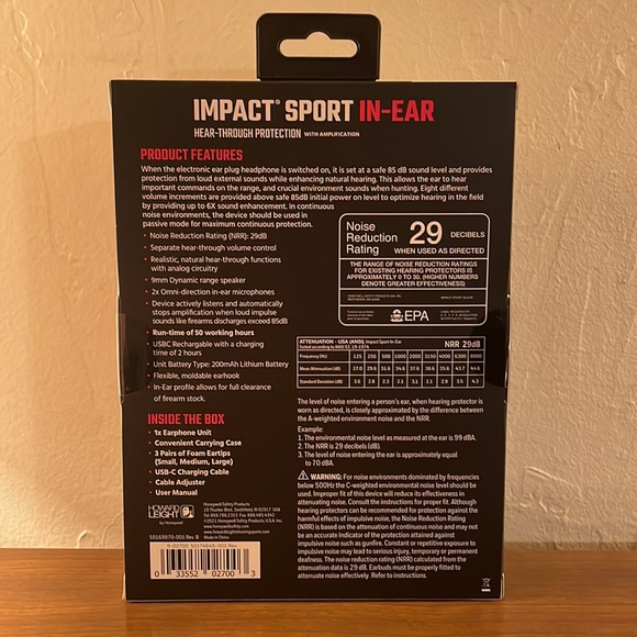 Howard Leight Impact Sport In-ear OD Green - Picture 2 of 2